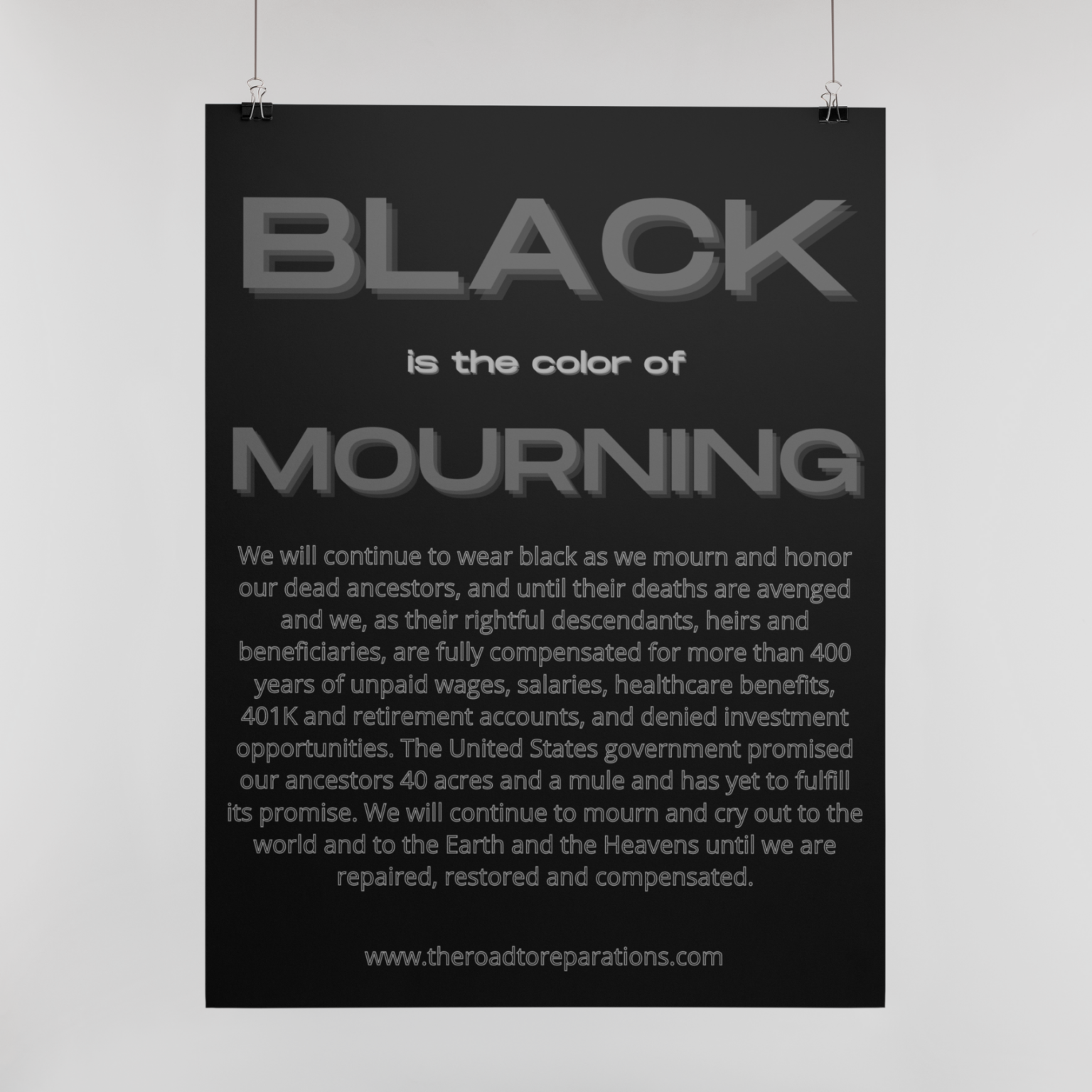 Black Is The Color Of Mourning The Road To Reparations
